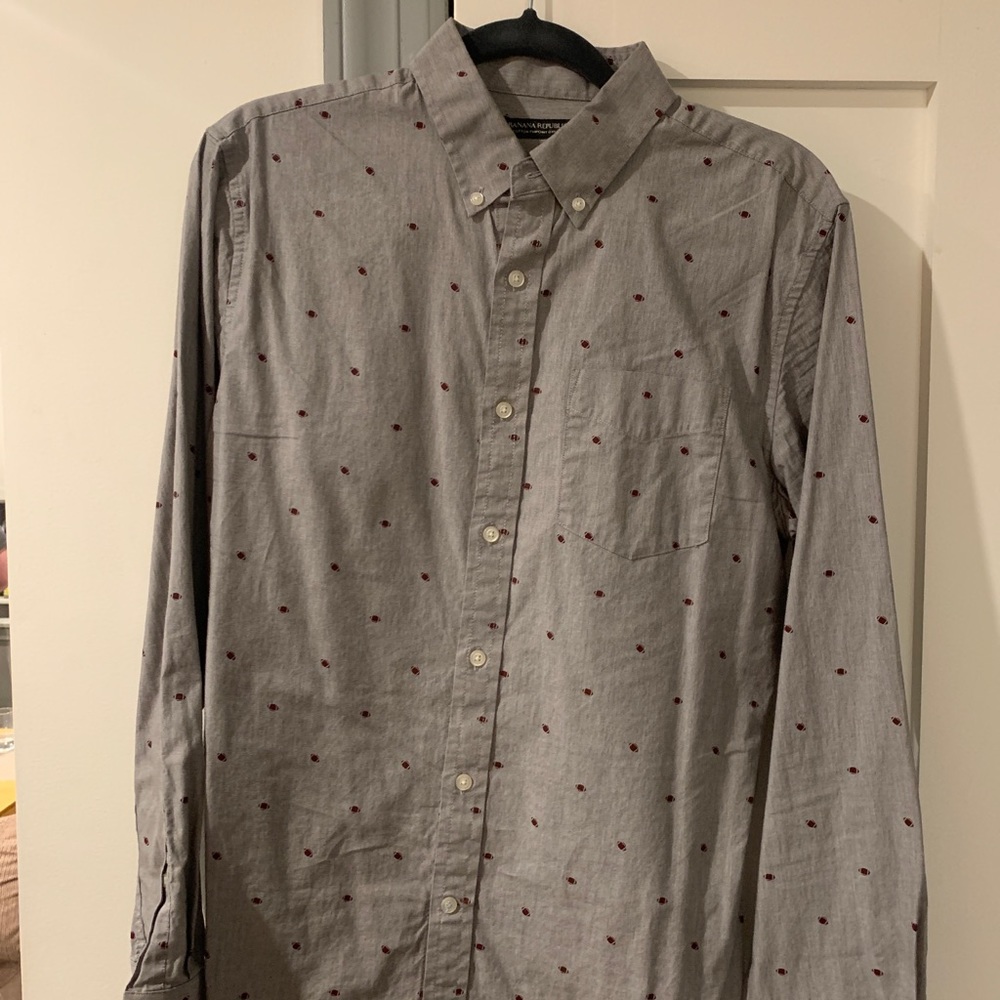 Banana Republic Casual Football Button Down Shirt
